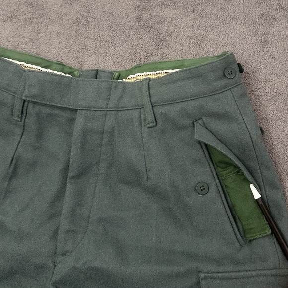 vintage 80s Bundeswehr German Army Wool Cargo Pants size 32 MILITARY TROUSERS - Picture 11 of 15